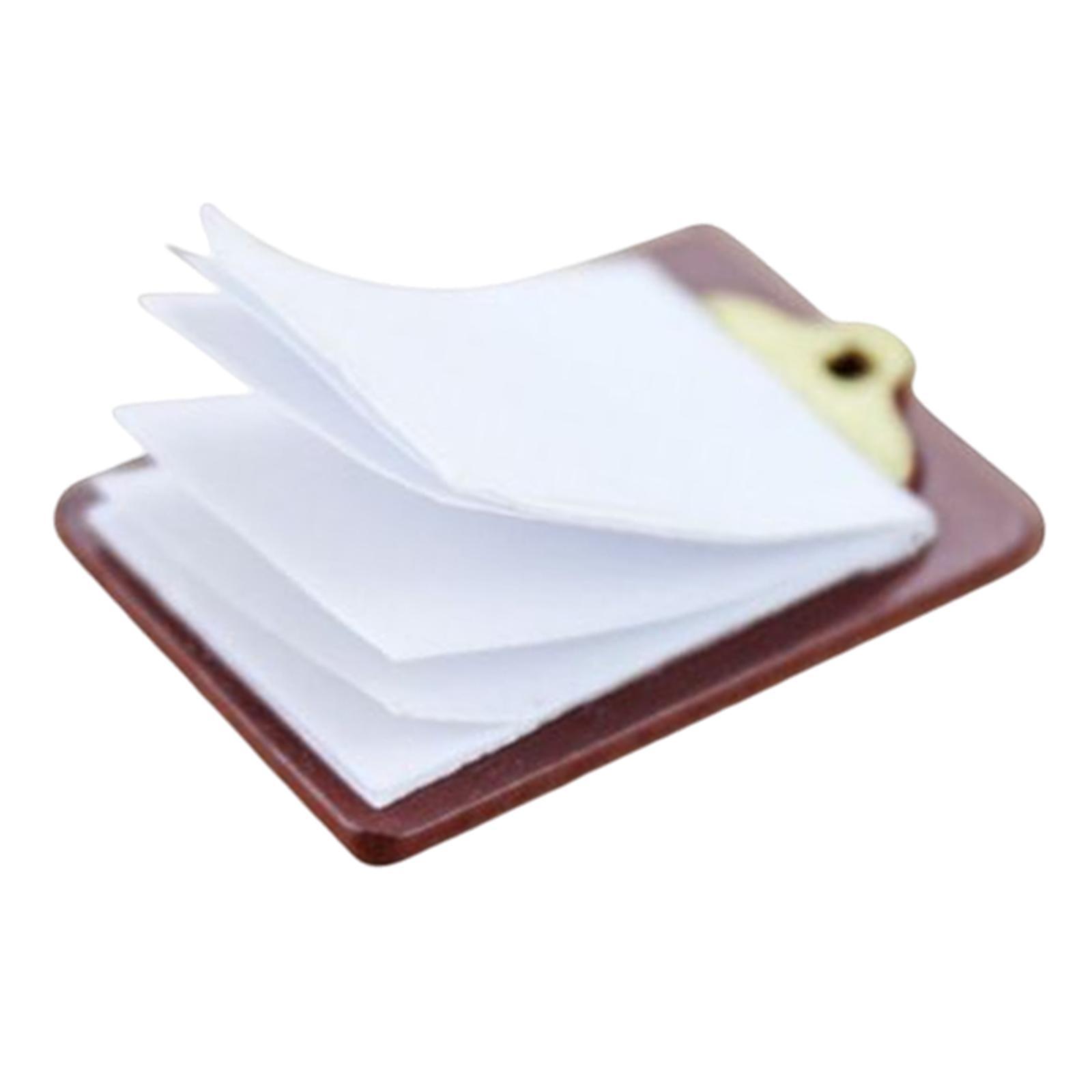 Mini Paper Clipboard Mini Clipboard with Paper Dollhouse Furniture for Kids