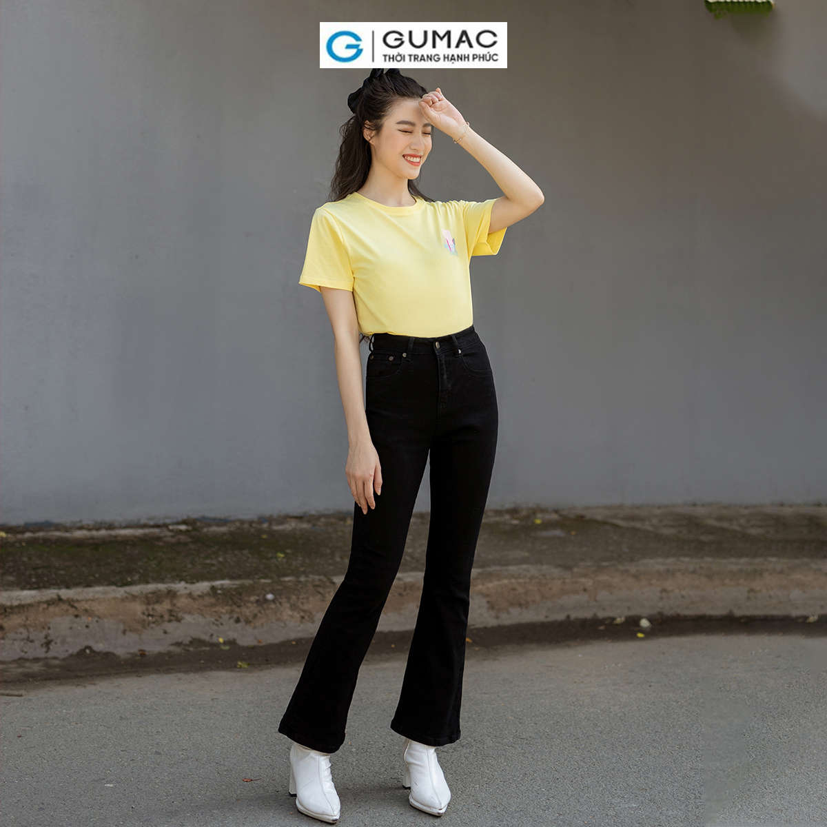 Quần Jeans nữ ống loe tôn dáng trẻ trung thời trang GUMAC QJD07048