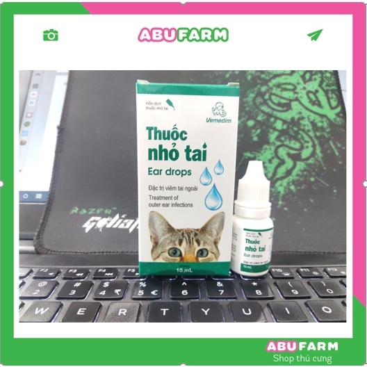 Nhỏ tai Vemedim. viêm tai ngoài cho chó mèo 10ML