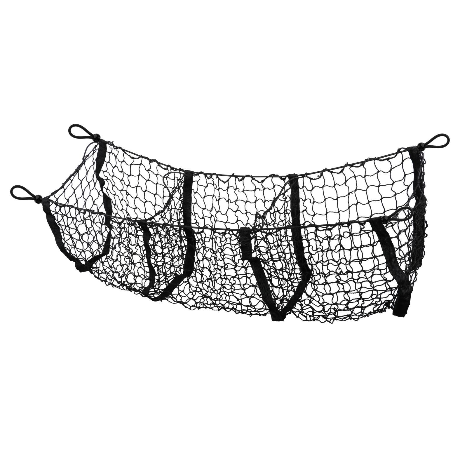 Trunk Cargo Net Pouch Car Elastic Mesh Organizer Truck Universal w/ 4 Hooks