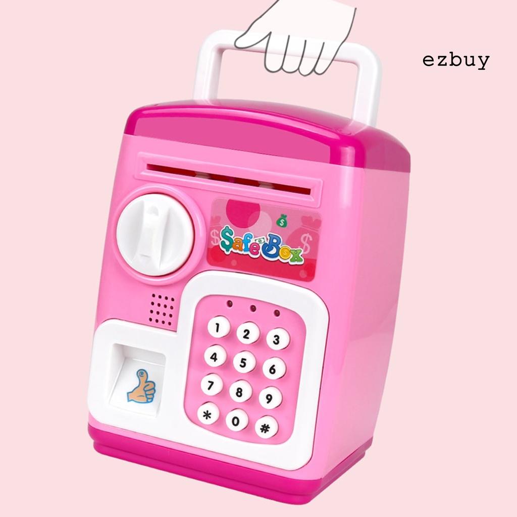 EY-Cartoon ATM Password Piggy Bank Smart Fingerprint Safe Storage Tank Kids Toy