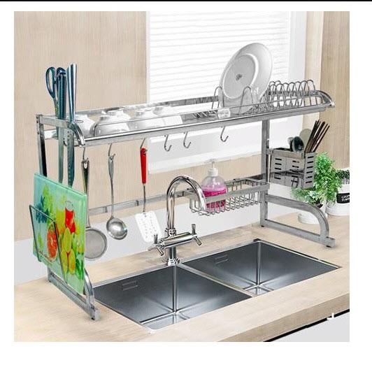 Kệ úp chén bát inox 304 trên chậu rửa - Kệ để trên bồn rửa chén - Kệ để chén bát trên chậu rửa