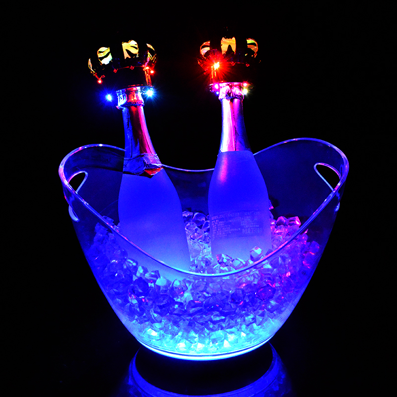 Xô đá ướp rượu bia hình chiếc thuyền đèn led 7 mầu