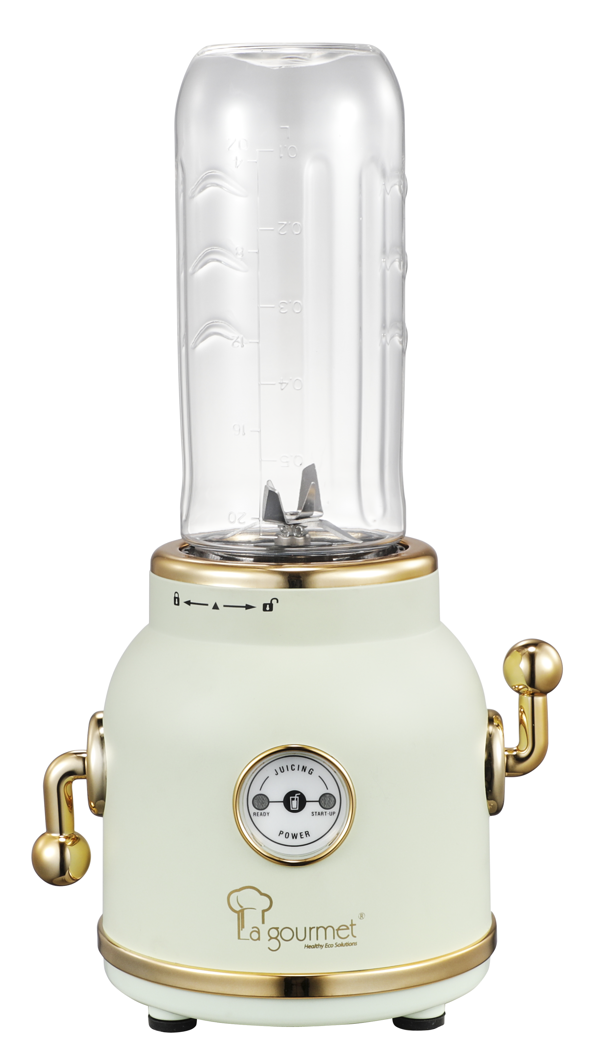 [ Hàng chính hãng] Máy xay sinh tố mini cối thủy tinh chịu lực Retro La gourmet - Đỏ -400925