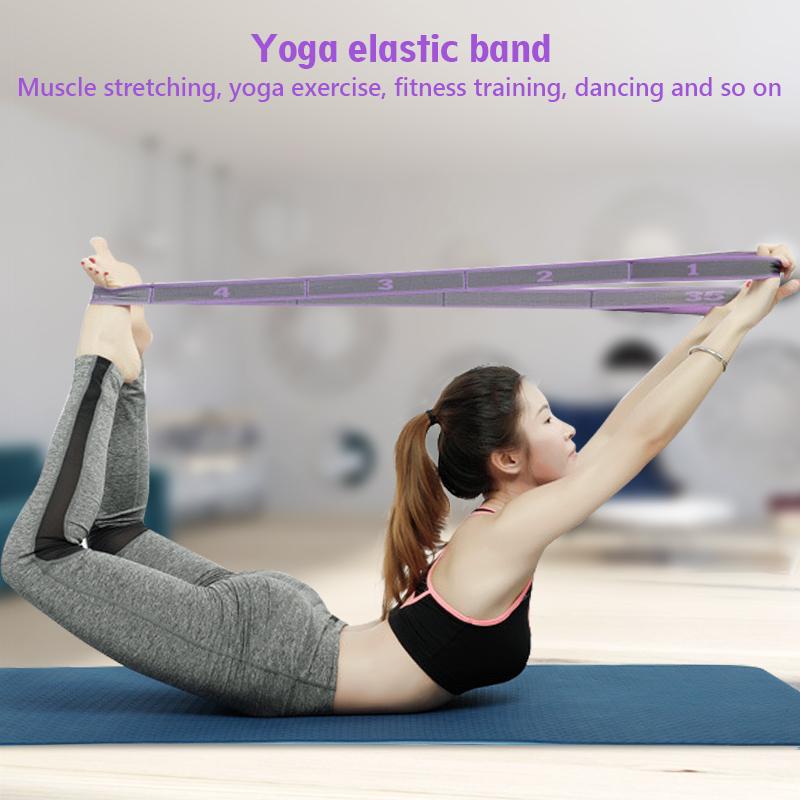 Dây tập YOGA Elecstic Band , Yoga Stretch Belt- Dây miniband hỗ trợ các bài tập thể dục tại nhà (Màu Ngẫu Nhiên )