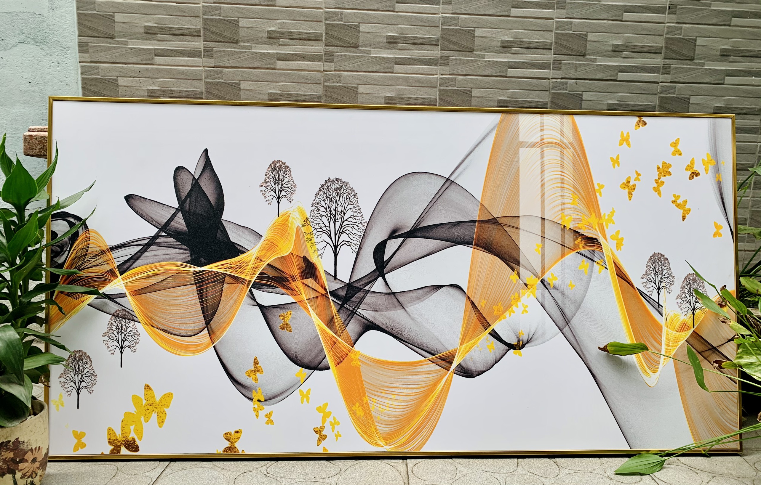 TRanh treo tường dải ngân hà - Tranh treo tường phòng khách - nhà hàng -khách sạn TT01- Tặng kèm đinh 3 chân chuyên dụng