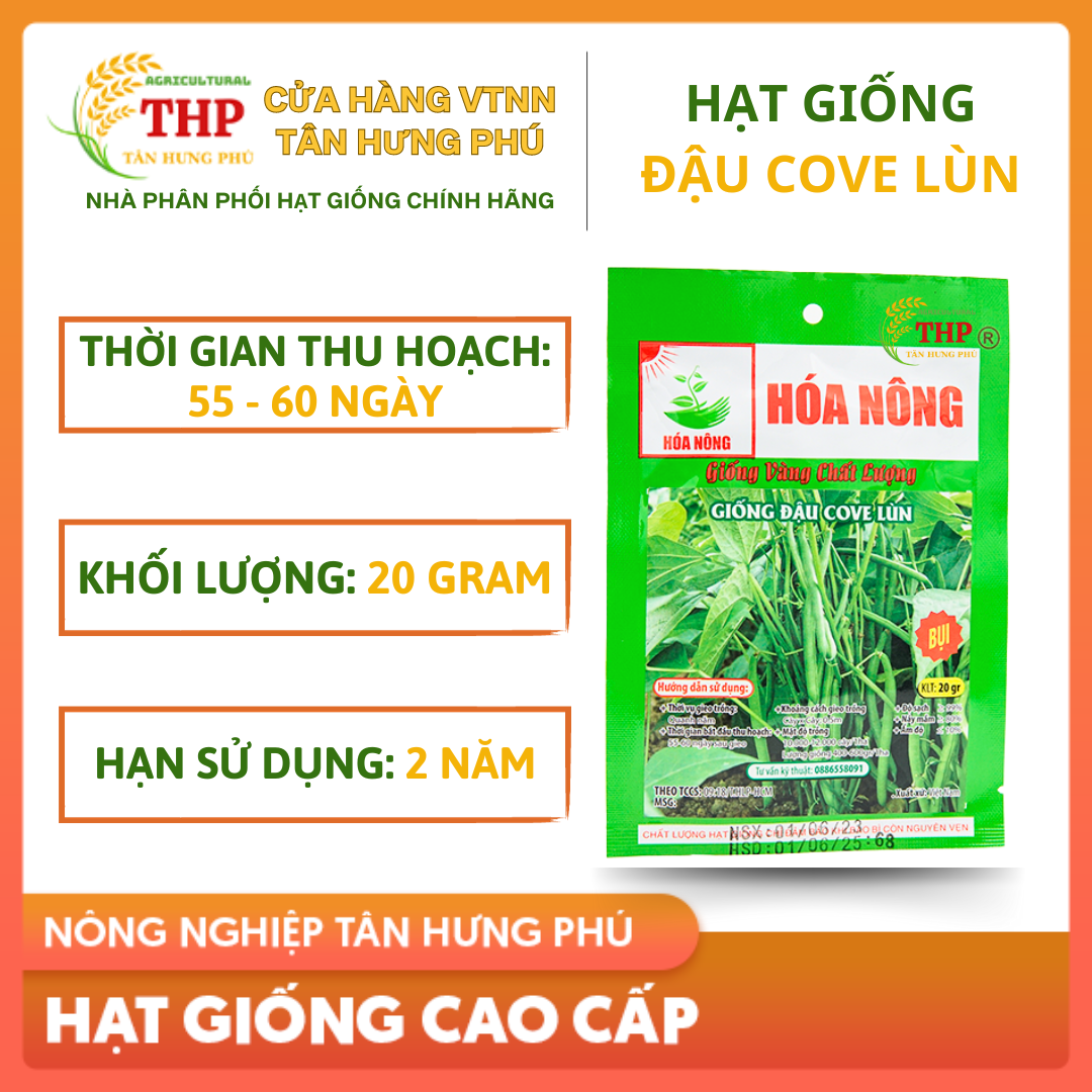 Hạt giống Đậu Cove Lùn | Hạt Giống | gói 20gr