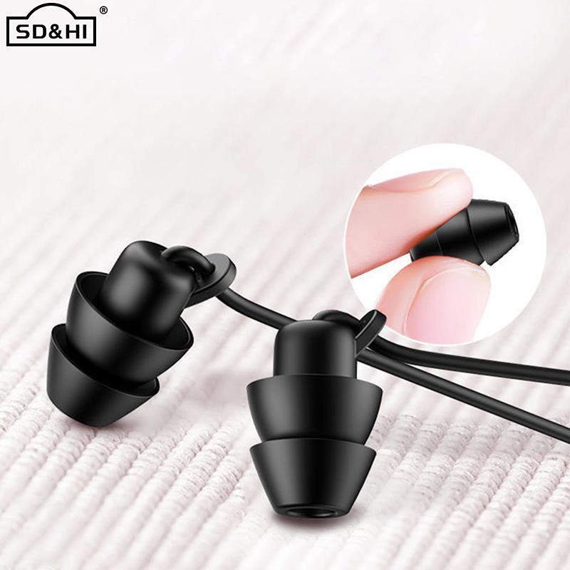 Tai nghe có dây Tai nghe ngủ Tai nghe thể thao Tai nghe thể thao chống ồn 1,2M Ngủ trong tai Tai nghe âm thanh nổi âm trầm sâu có micrô Màu sắc: như hình ảnh