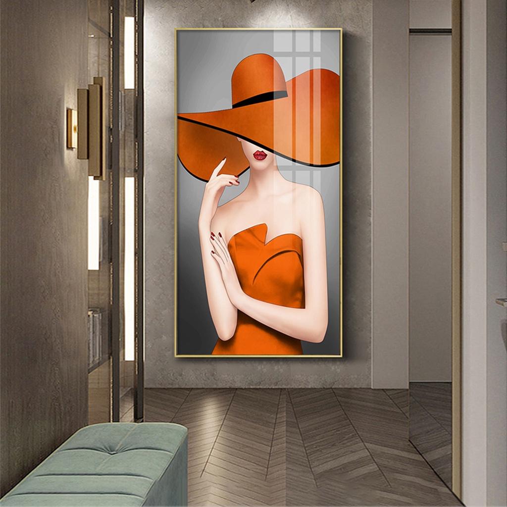 Tranh Tráng Gương Sang Trọng Treo Tường Hiện Đại _ Tranh Cô Gái Nghệ Thuật