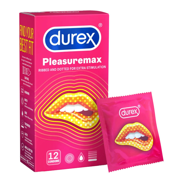 Bao Cao Su Có Gân Gai Durex Pleasuremax Nhập Khẩu Thái Lan 12s - Che Tên Sản Phẩm