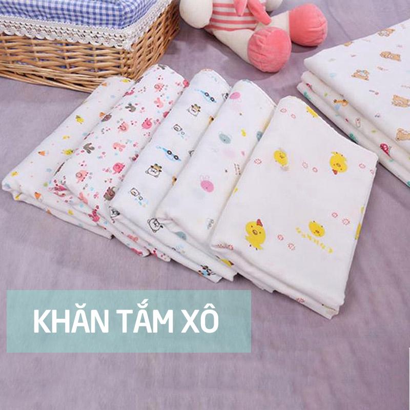 Khăn Tắm Xô Hình Hoa Hàng Xuất Nhật Cho Bé, Hàng Loại 1 Cao Cấp 4 Lớp