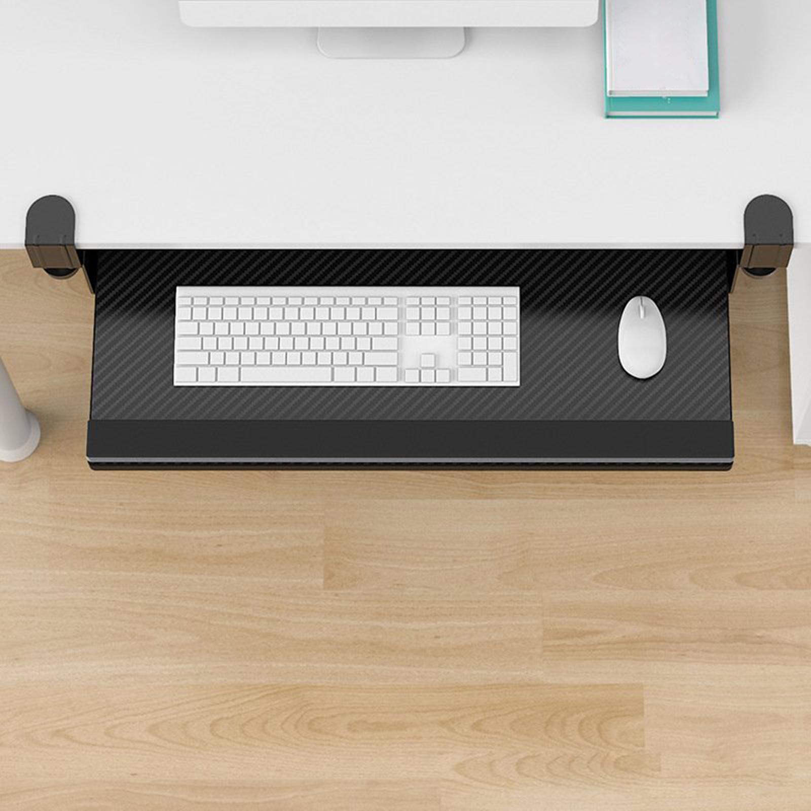 Adjustable Keyboard Tray Under Desk Support for Mouse Computer Desk Typing