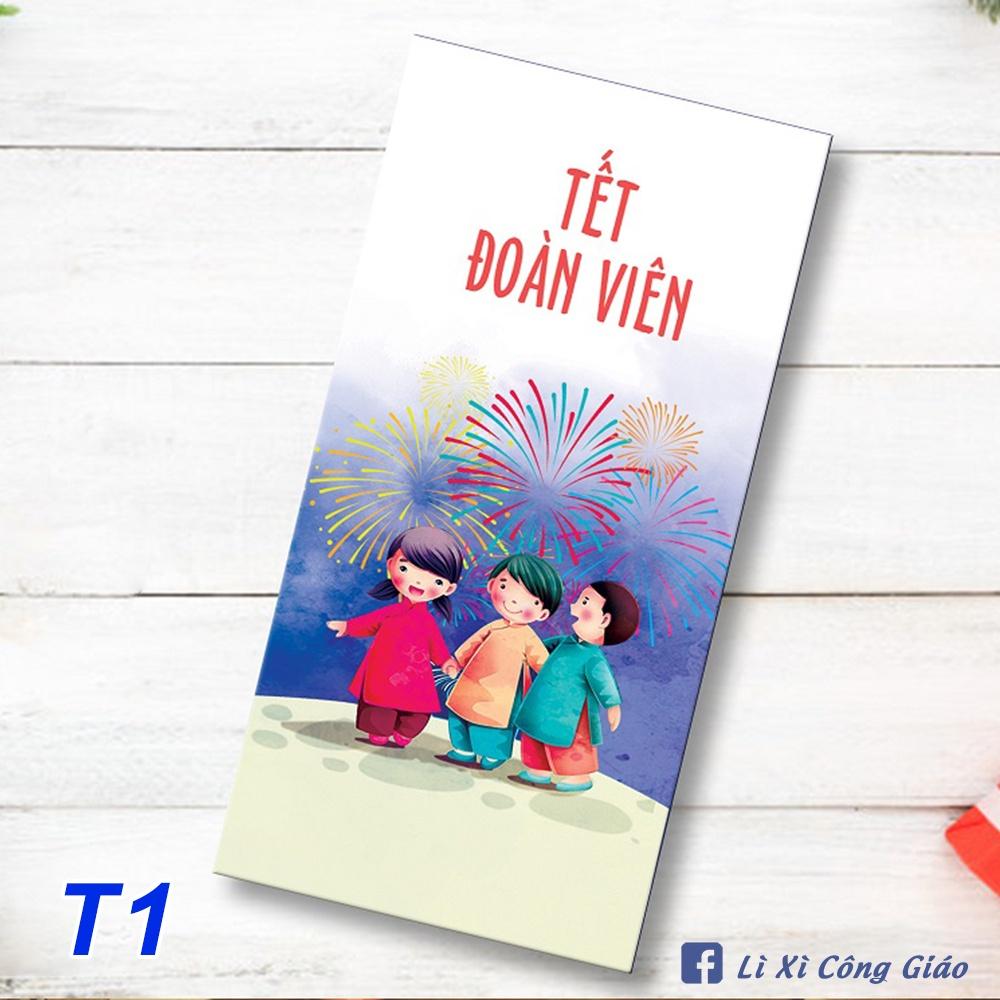 Bao Lì Xì Công Giáo mẫu T1 - (10 bao/xấp) Lì xì Tết 2022 - Quà tặng Công Giáo ý nghĩa