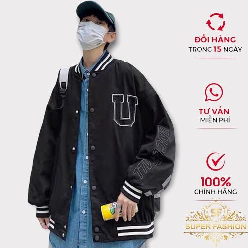 Áo Khoác Dù Bomber Nam Nữ in Chữ U Phong Cách Thời Trang Trend FASHION