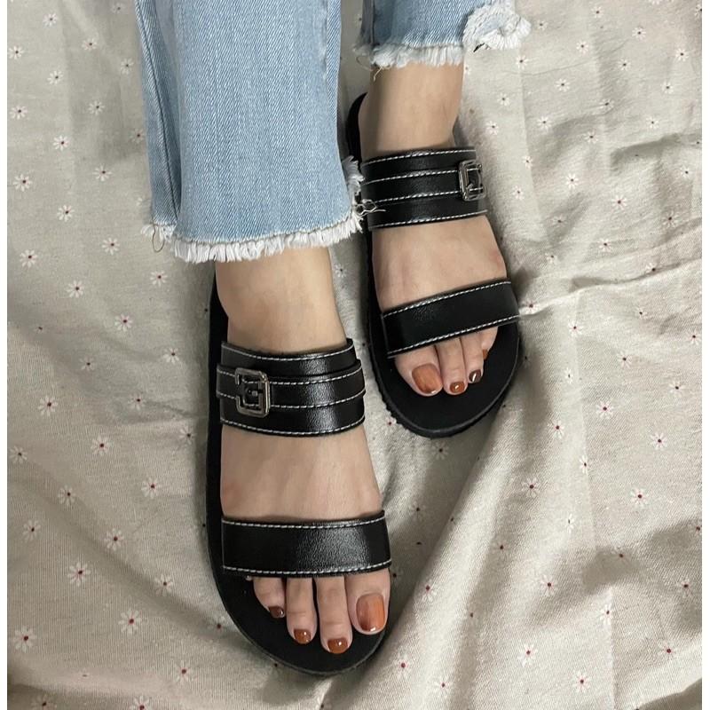 Dép sandals quai ngang có khoen cài bé