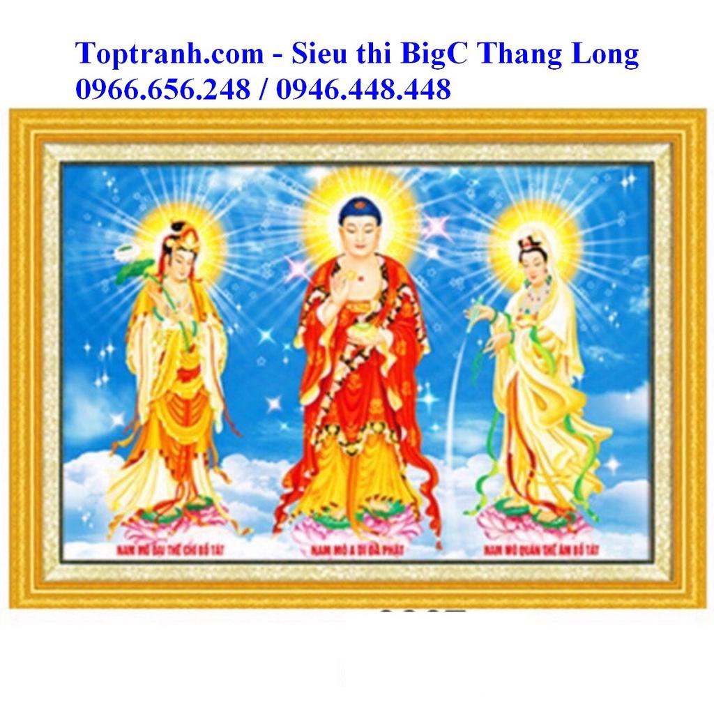 Tranh thêu chữ thập Tam thế phật 88935 chưa thêu