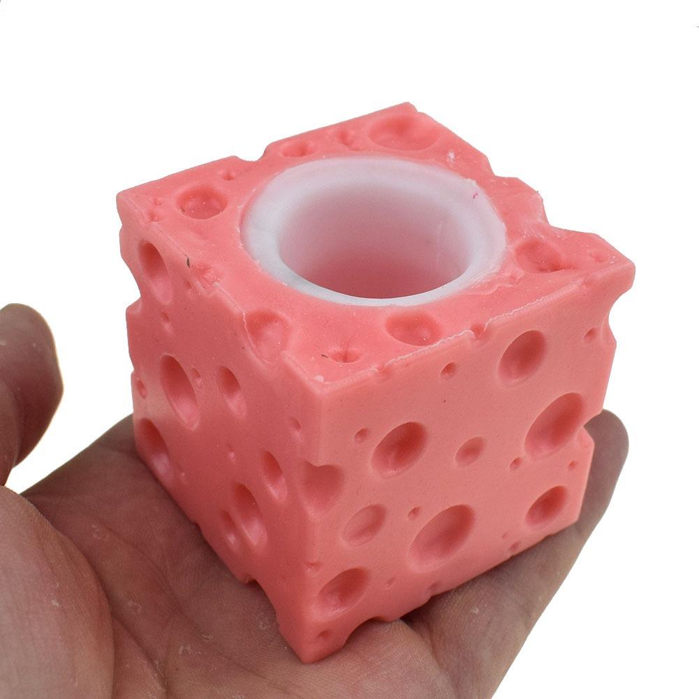 THỎ TRỐN TRONG MIẾNG PHO MÁT Squishy  Mochi đồ chơi bóp tay mềm mịn dễ thương chân thực giảm stress co dãn đàn hồi ngộ n