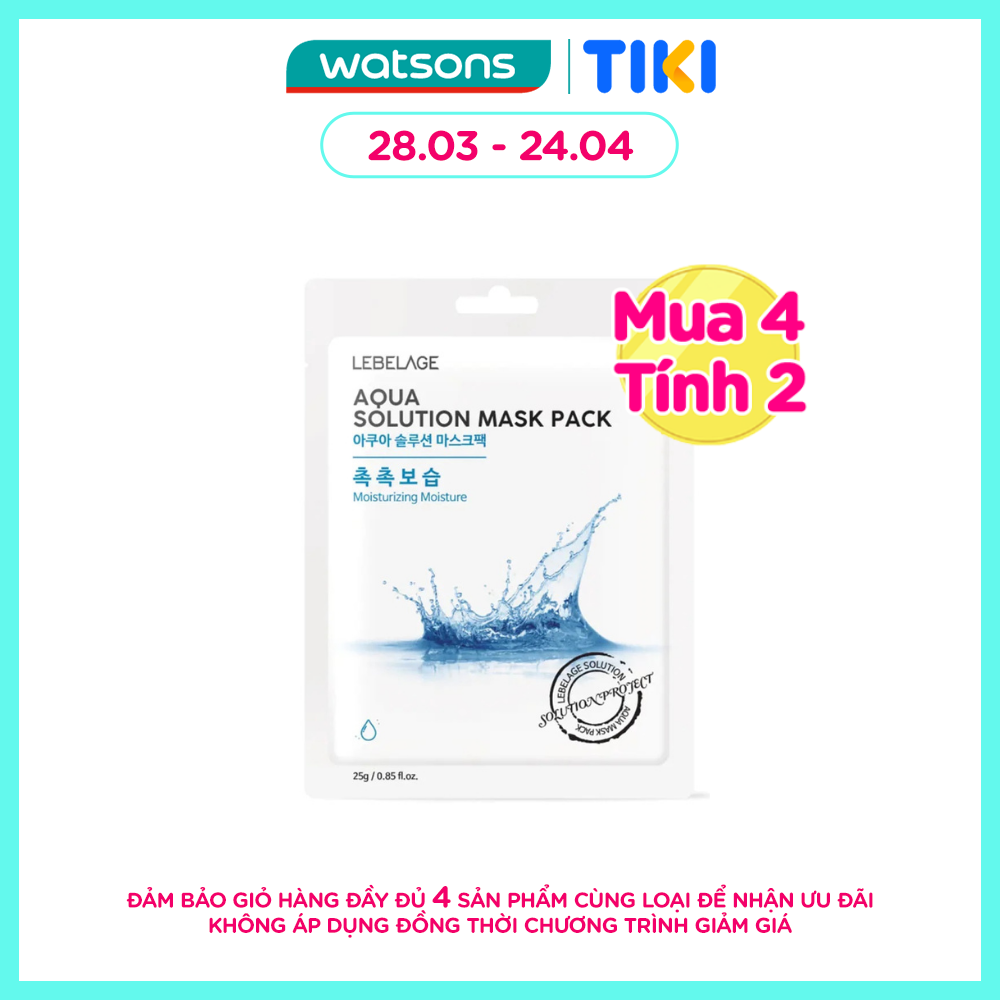 Mặt Nạ Lebelage Aqua Solution Mask Pack Moisturizing Moisture Cấp Nước 25g