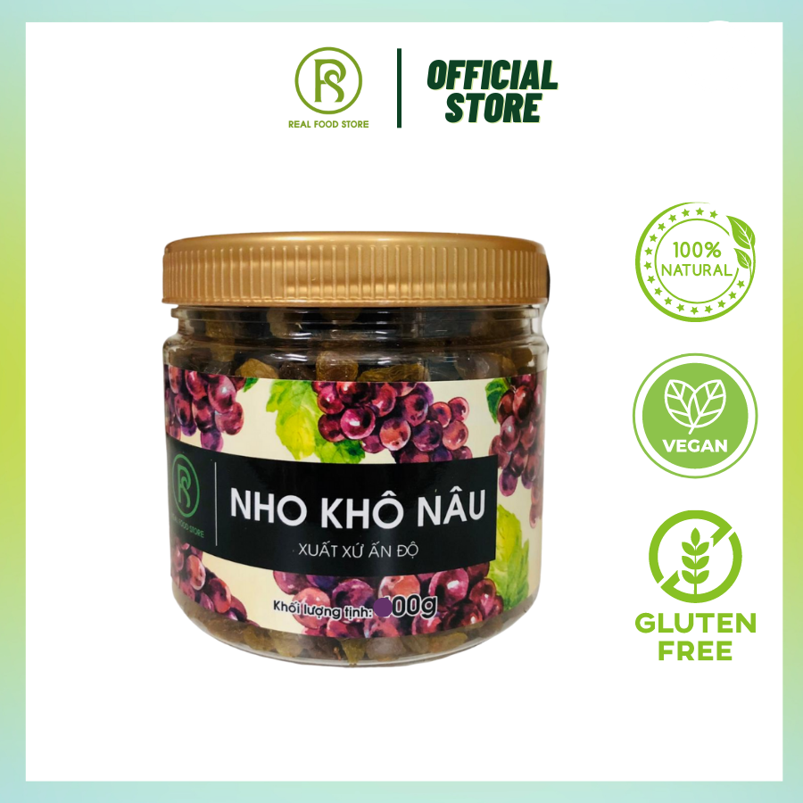 Nho Khô Nâu Real Food /Brown Raisin (2kg/1kg/700g/500g/350g)