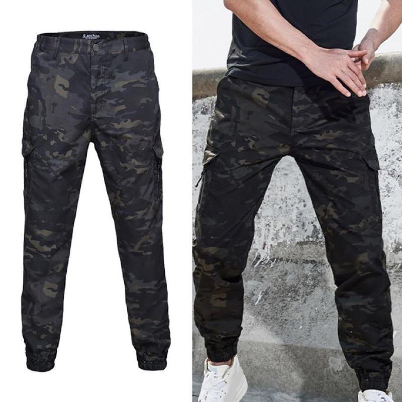 Quần jogger chiến thuật kháng nước - Camo black