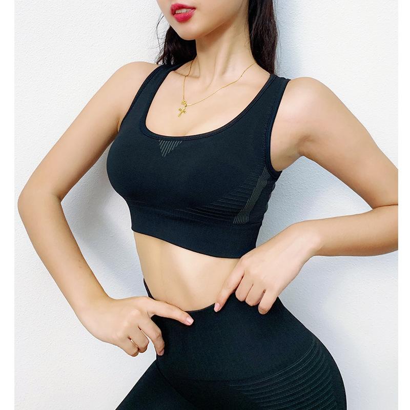 LANTECH Áo Ngực Thể Thao Yoga Thể Thao Đẩy Lên Chạy Thể Thao Hàng Đầu Huấn Luyện Nữ Tập Gym Thể Hình Áo Ngực Liền Mạch Tập Luyện Quần Thể Thao Nữ-Activewear