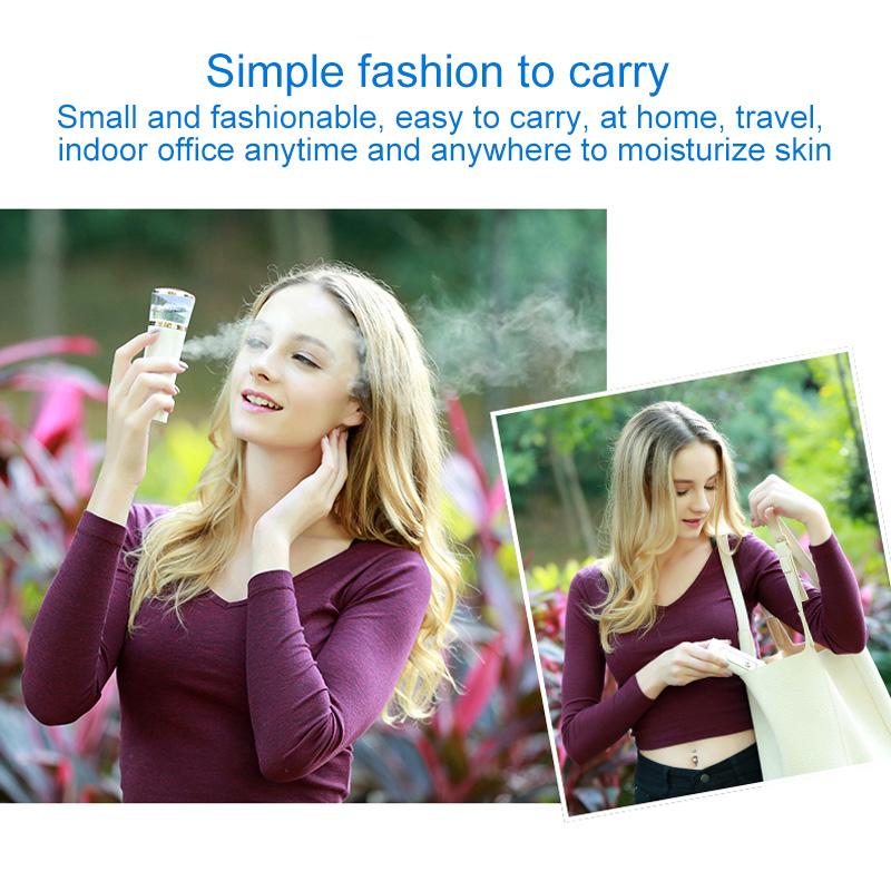 Di Động USB Nano Máy Tạo Độ Ẩm Phun Sương Dưỡng Ẩm Da Mặt Phun Nhà Phòng Ngủ Văn Phòng Chăm Sóc Sắc Đẹp Thông Minh Tự Động Hương Thơm Khuếch Tán Tinh Dầu