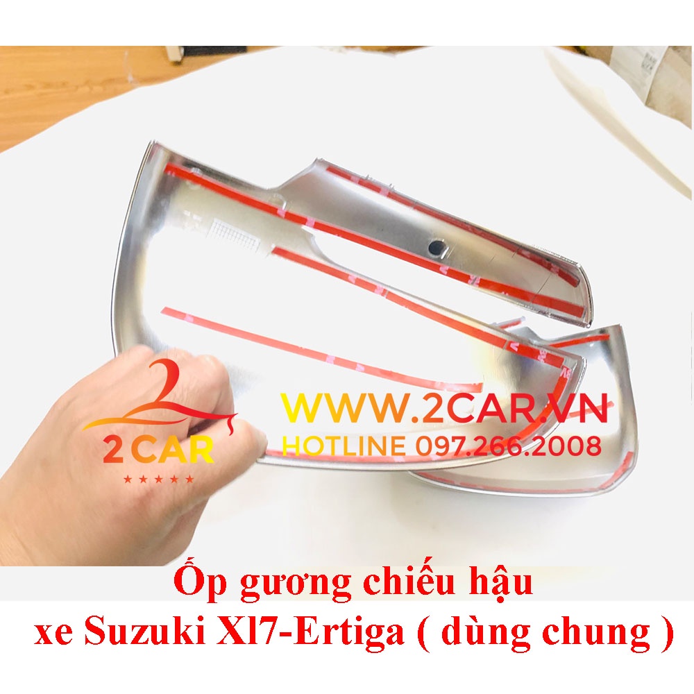 Ốp gương chiếu hậu xe Suzuki Xl7, Ertiga 2020- 2023 mạ Crom cao cấp