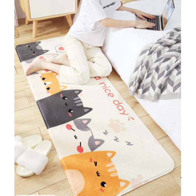 Thảm Lông chùi chân dài 40x120cm, thảm cửa ra vào, thảm đặt chân giường Cao Cấp
