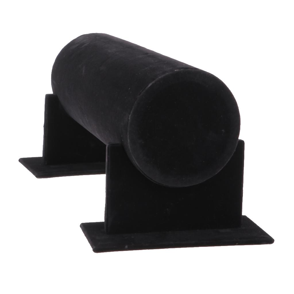 2xVelvet T-Bar Headband Holder Retail Shop Jewelry Display Stand Rack Black