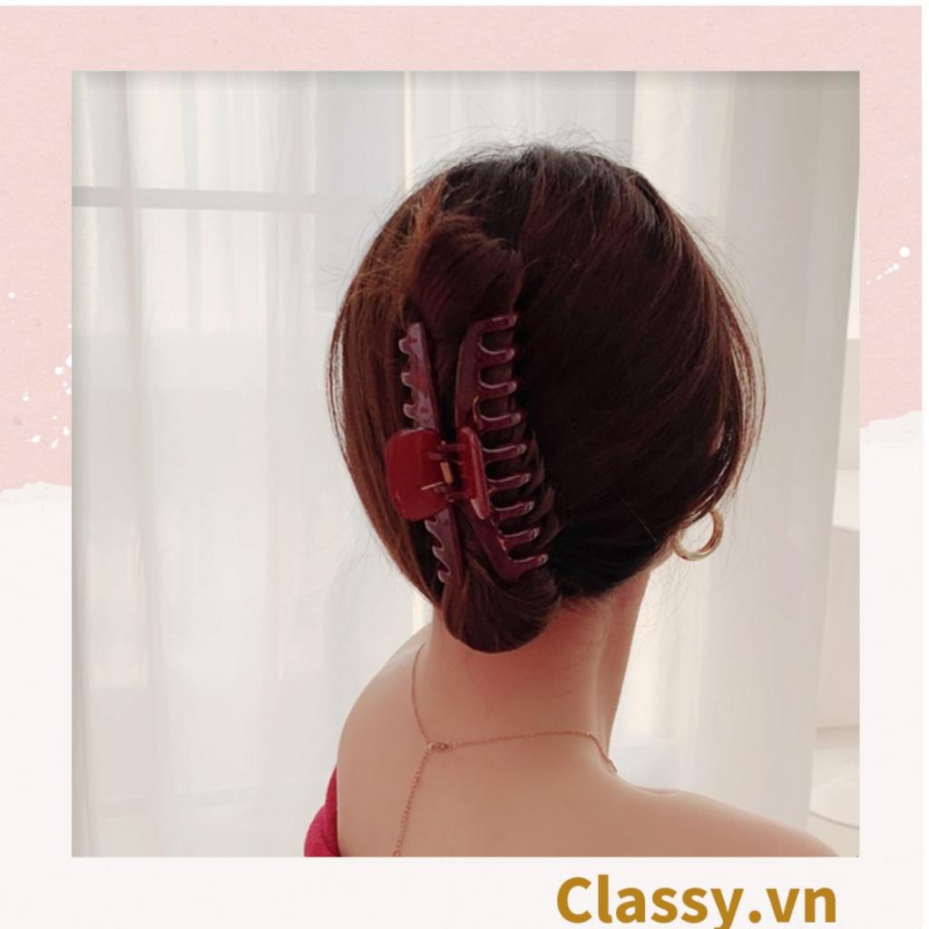 Kẹp càng cua Classy  kẹp tóc cỡ lớn, màu cẩm thạch PK1612