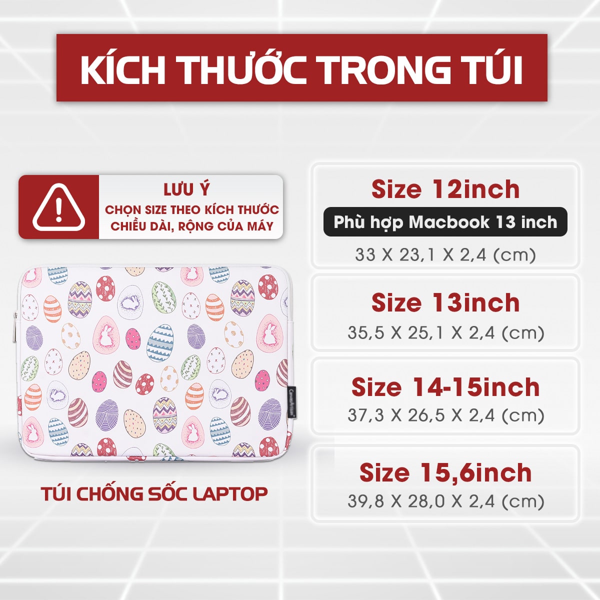 Túi chống sốc laptop cute, chống sốc, chống xước, chống nước, phù hợp cho tất cả các loại máy tính