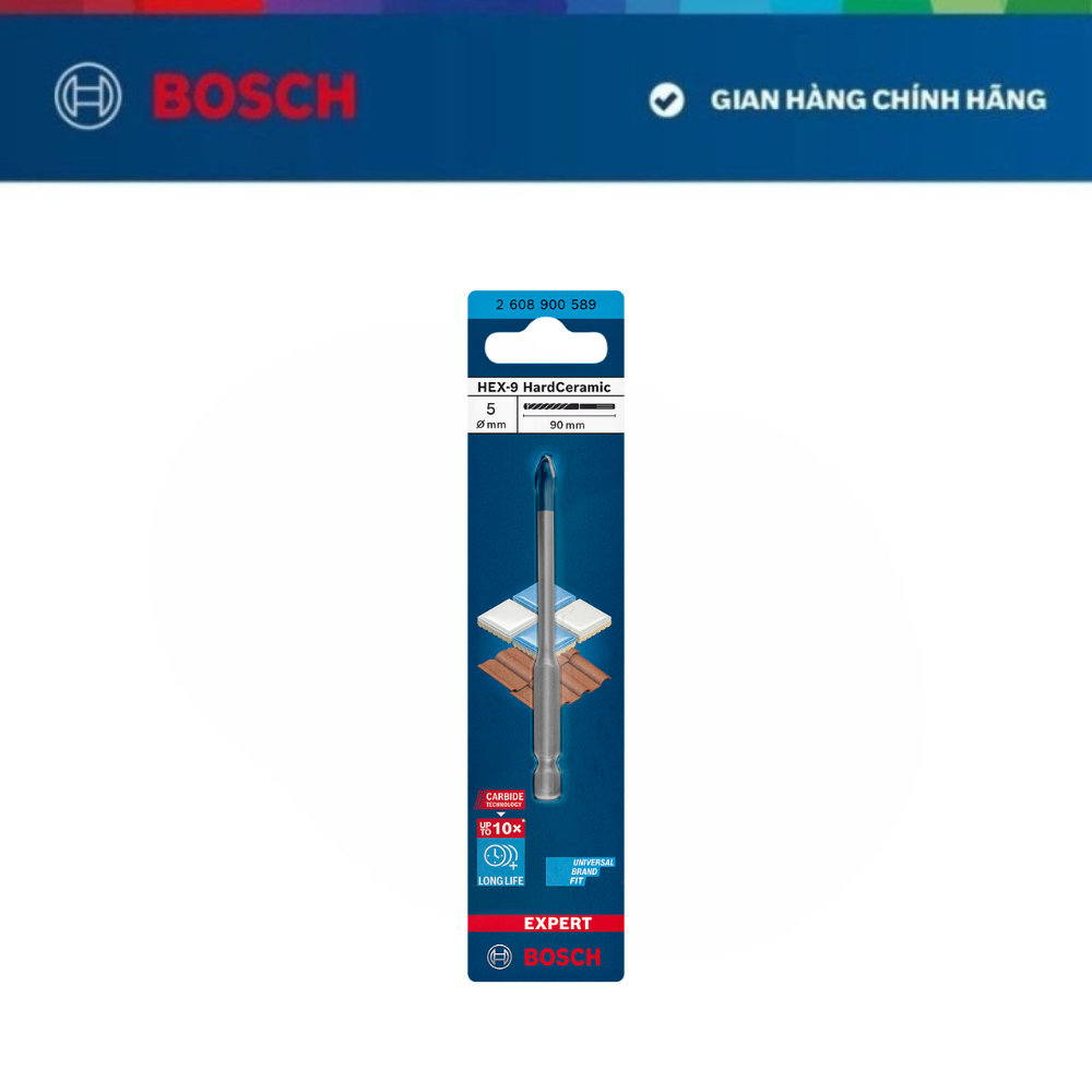 Hình ảnh Mũi khoan Bosch Hex-9 dùng cho gạch cứng
