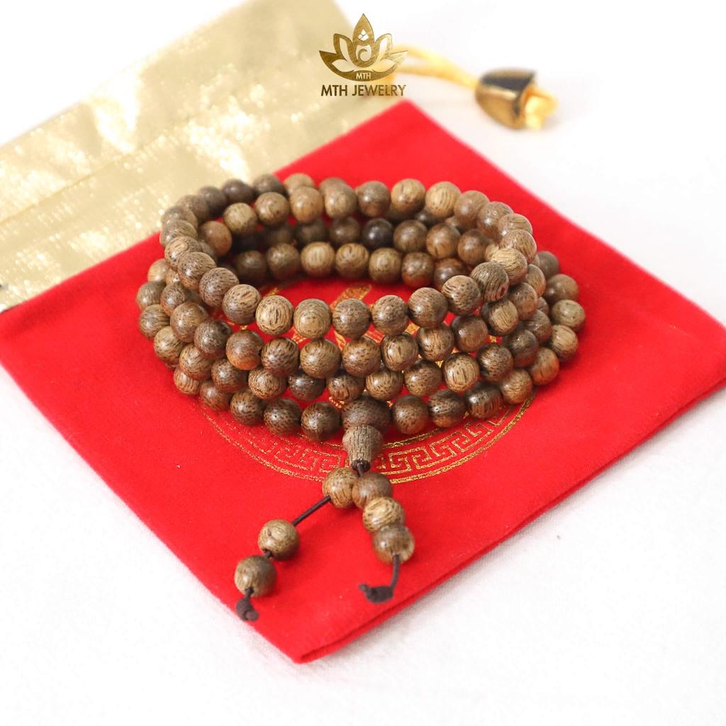 Vòng Tay Trầm Hương Đeo Tay Dạng Chuỗi Hạt 108 Size 6mm