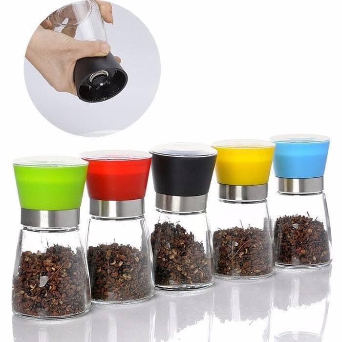 Cối xay hạt tiêu bằng thủy tinh | Lọ xay tiêu thủy tinh cầm tay tiện dụng