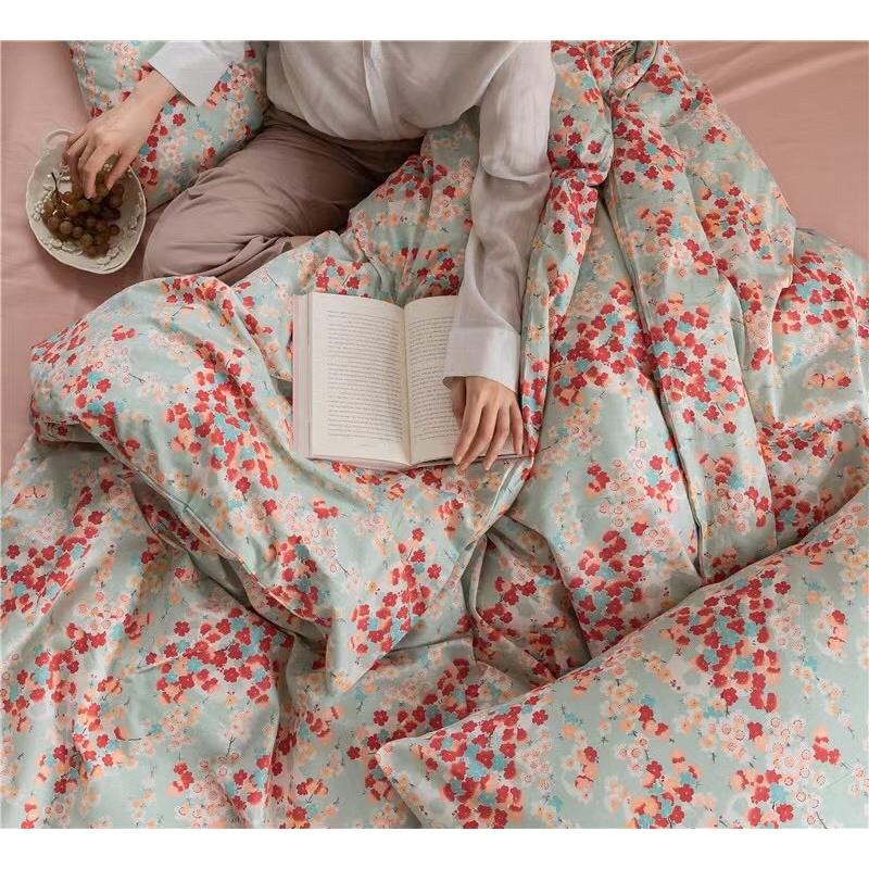 Bộ Chăn Ga Gối Côtton Living 100%cotton Hàng Nhập Khẩu Cao Cấp 4 Món Độc Lạ