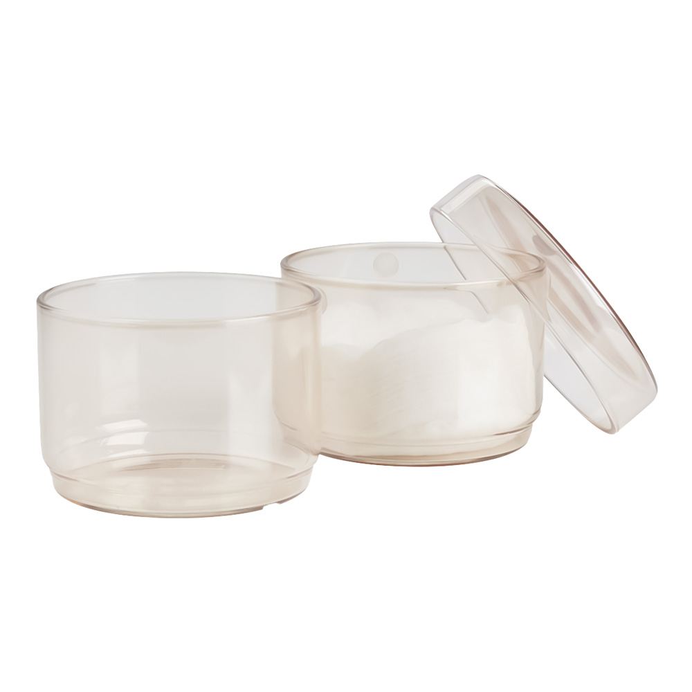 Hộp đựng có nắp | JYSK Grums | thủy tinh | cam | DK8xC10cm | bộ 2 chiếc