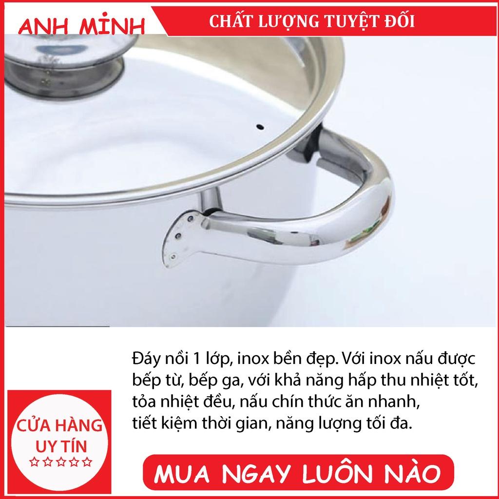 Bộ nồi inox RẺ SỐ 1 Bộ 3 nồi inox đáy từ inox dùng được trên mọi loại bếp