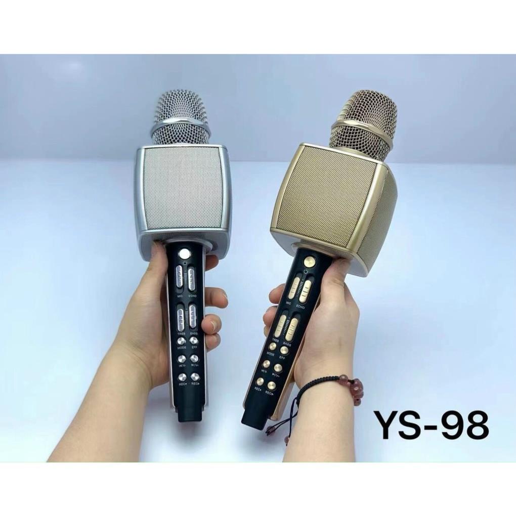 Micro karaoke bluetooth không dây, Micro karaoke YS98 bluetooth hỗ trợ livetream, Bảo hành 6 tháng