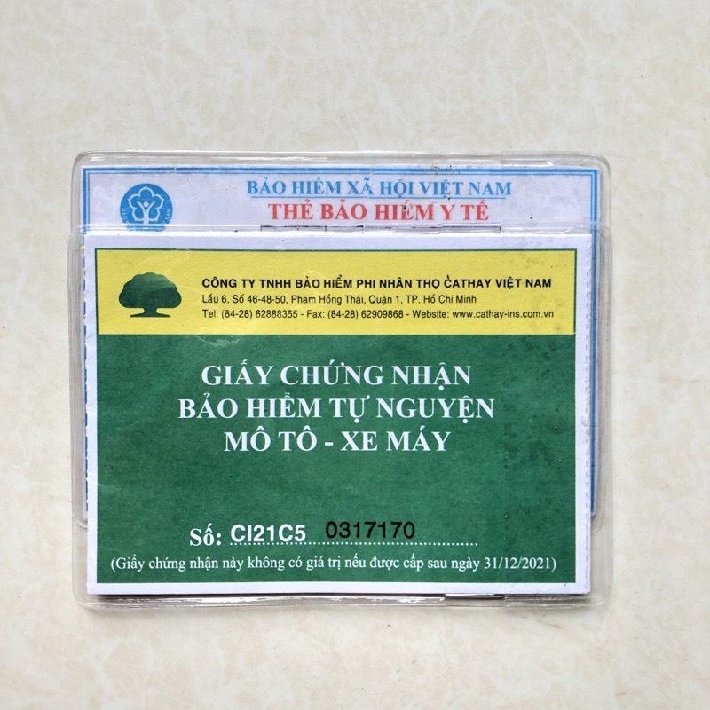 Vỏ thẻ căn cước công dân, vỏ bọc bằng lái xe Pet, vỏ BHXM-BHYT Nhựa PvC Siêu Trong Suốt, Siêu Dẻo Có Nắp