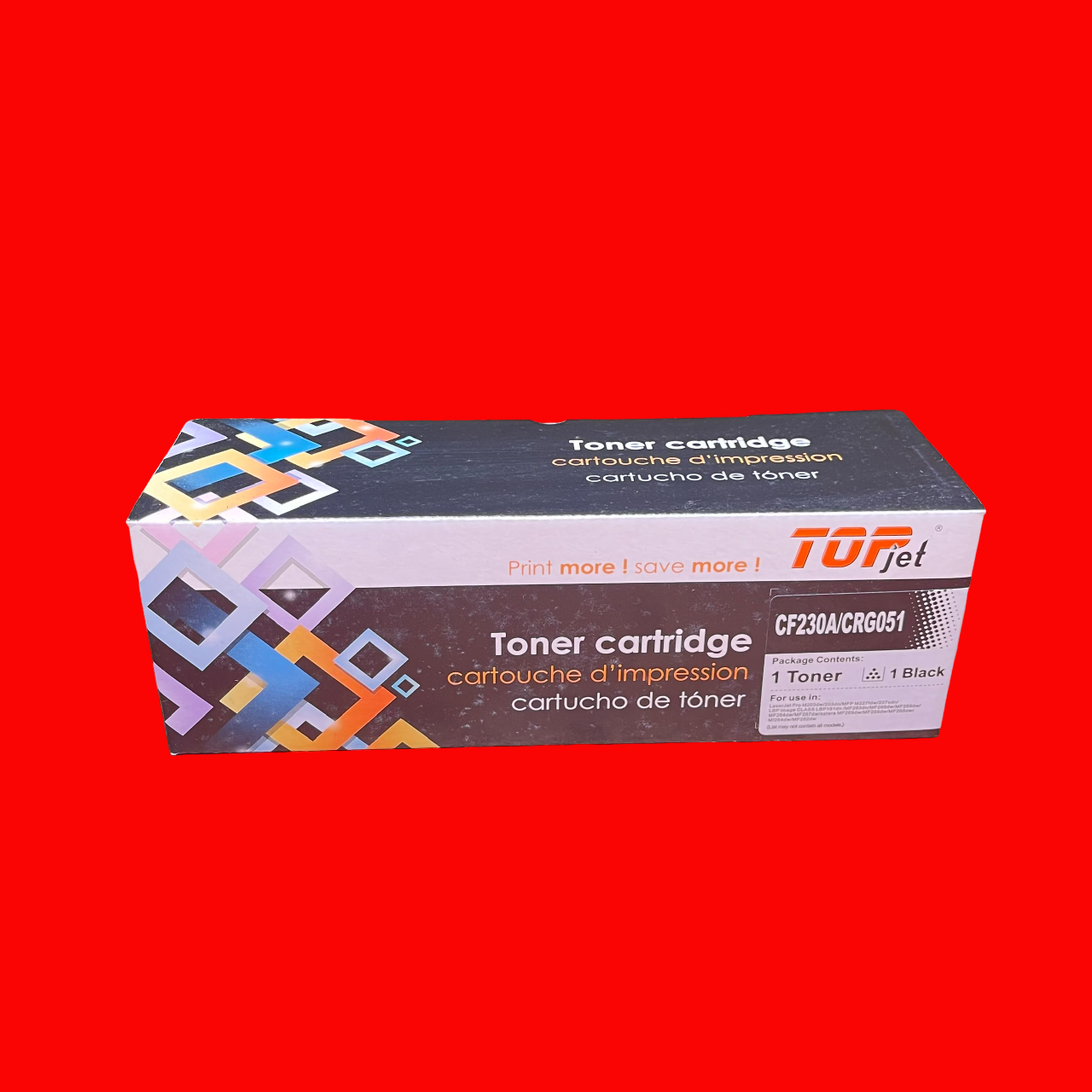 Hộp mực 30A/ 051 ( CF230A/ Canon 051): Cho máy in HP Laser M203a/ 227dw/ Canon LBP 160/ LBP 161dn/ LBP 162dw/ MF269DW ( Topjet - Hàng nhập khẩu )
