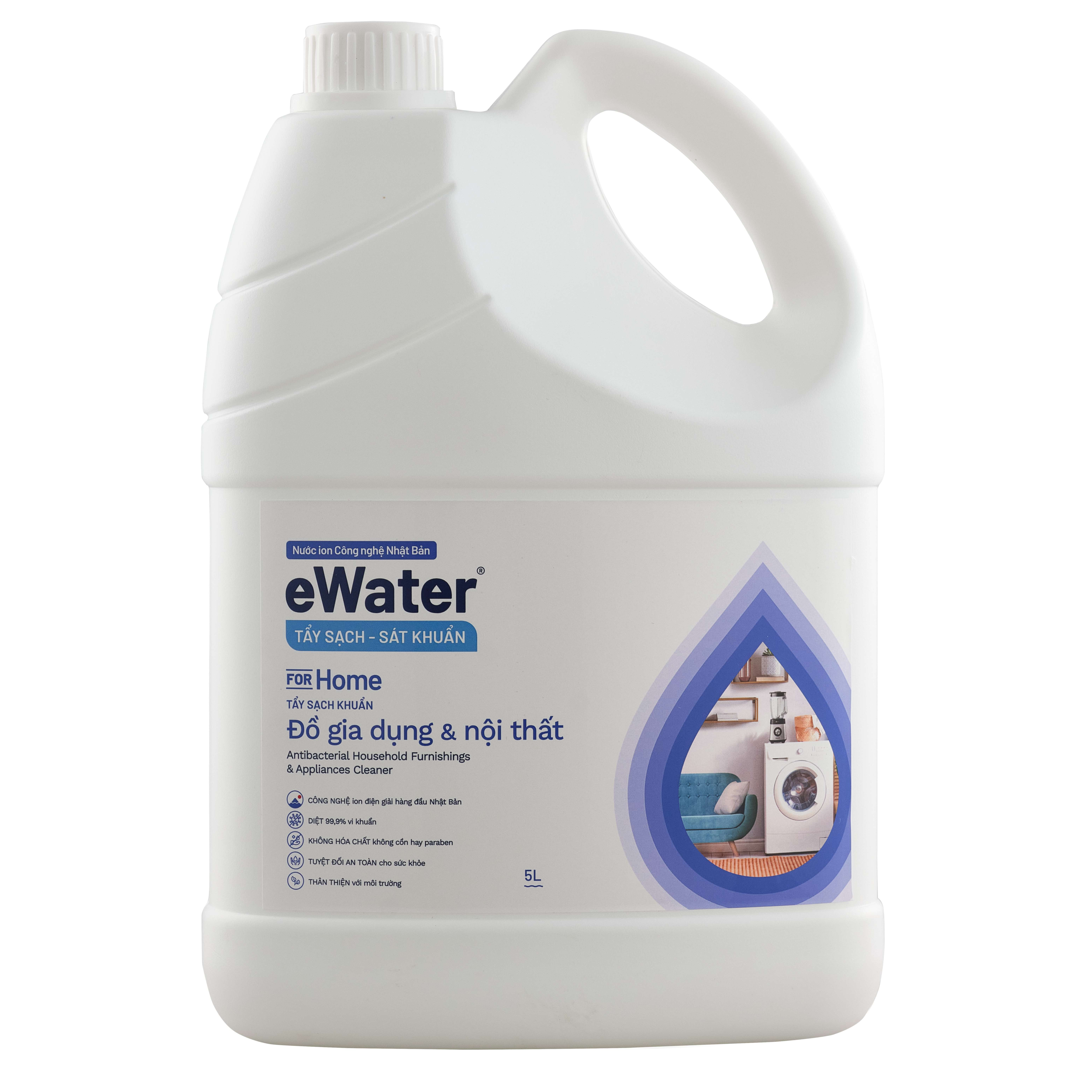 Chai xịt nước ion điện giải eWater - Tẩy sạch khử khuẩn Đồ gia dụng &amp; nội thất (5L)
