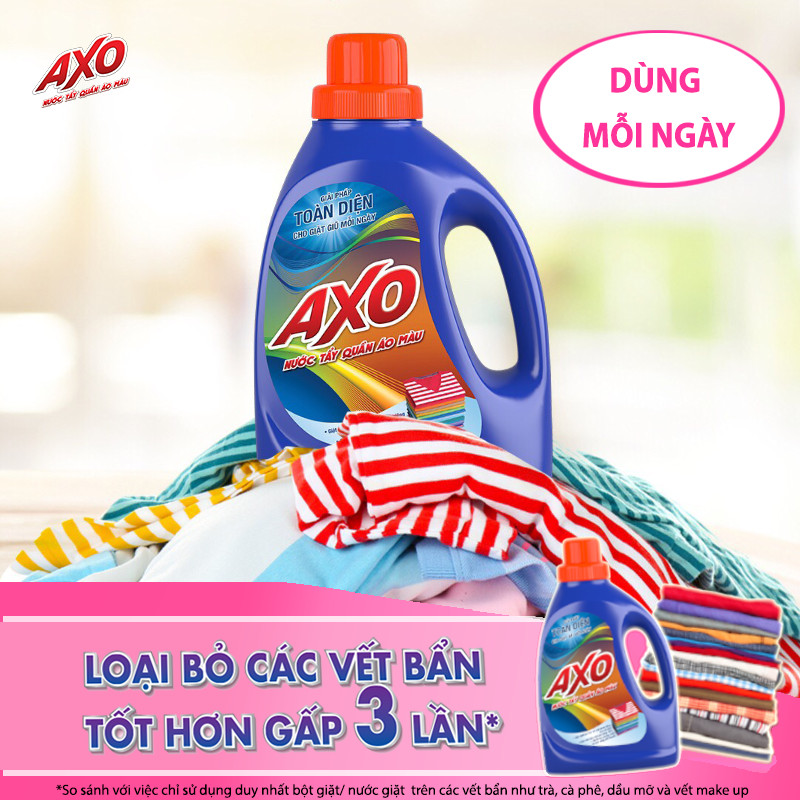 Nước tẩy quần áo màu Axo 800ml