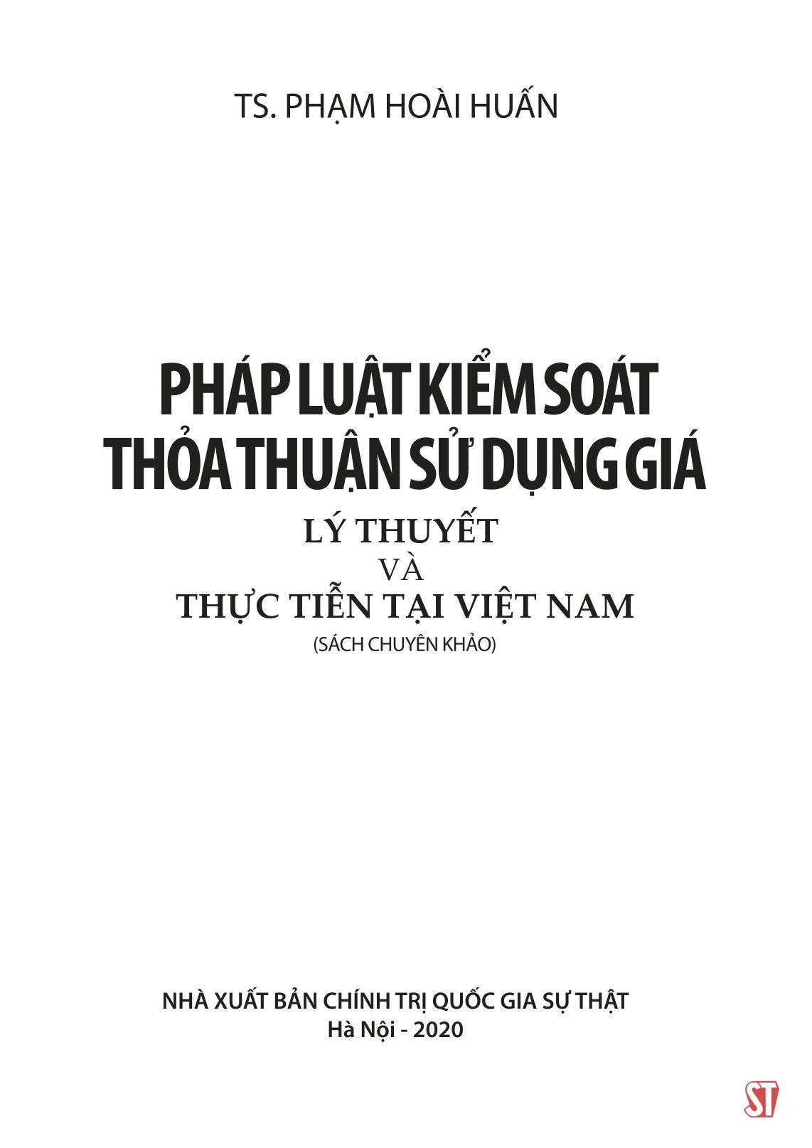 Pháp Luật Kiểm Soát, Thảo Thuận Sử Dụng Giá - Lý Thuyết Và Thực Tiễn Tại Việt Nam