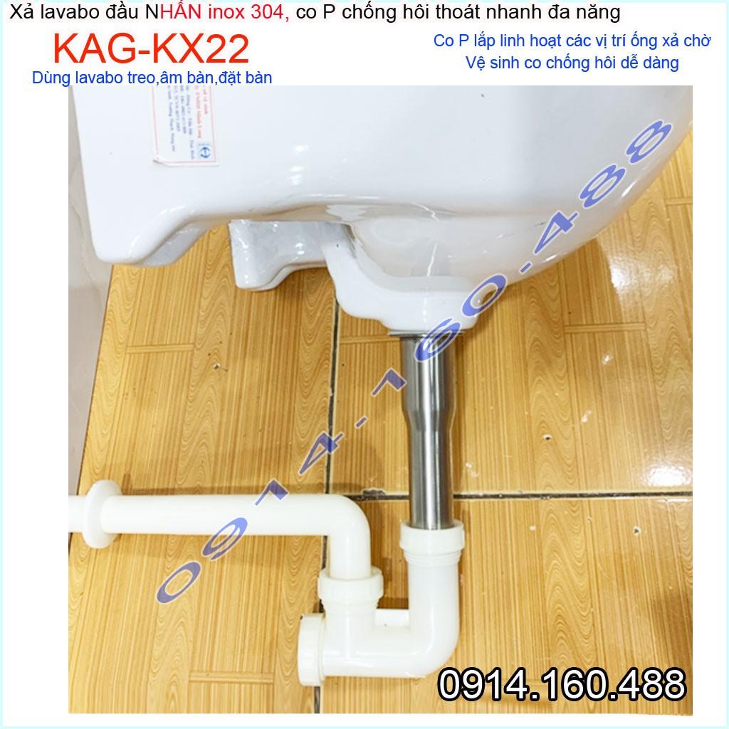 Xả lavabo Kace KAG-KX22, bộ xả nhấn sứ chậu rửa mặt chậu sứ giá tốt hiệu suất sử dụng tốt chặn tóc tốt thoát nước nhanh