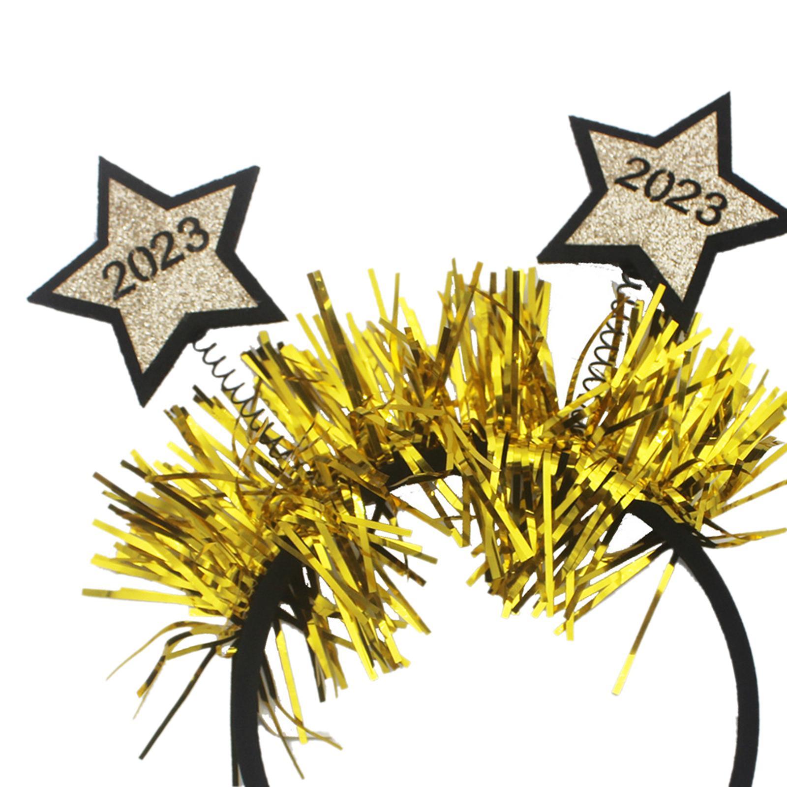 Happy New Year Headband Photo Prop Eve Party Supplies for Kids Adults