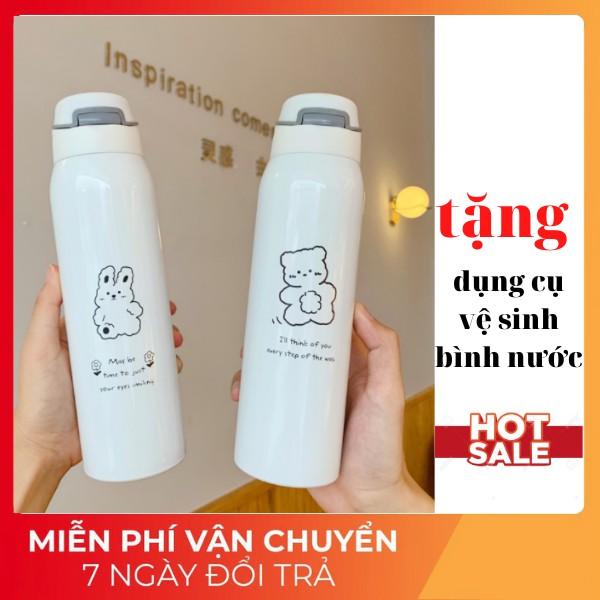 Bình giữ nhiệt HÌNH GẪU dung tích 500ml có ông hút có dây