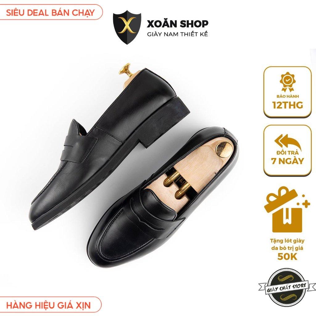Giày Lười Nam Loafer XOĂN SHOP Da Pu Pu Size 38 Đến 42 Màu Đen - G065