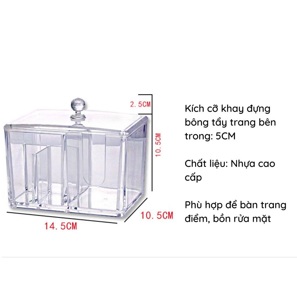 Hộp đựng bông tẩy trang cao cấp HNTS2