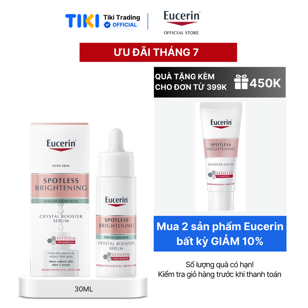 Tinh chất giảm thâm nám chuyên biệt cho da nhờn &amp; hỗn hợp Eucerin Crystal Booster Serum 30ml