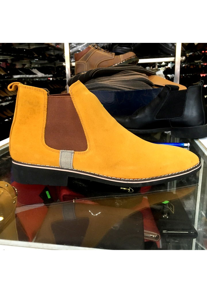Giày Boots Nam Da Bò Lộn Cao Cấp Mã G34